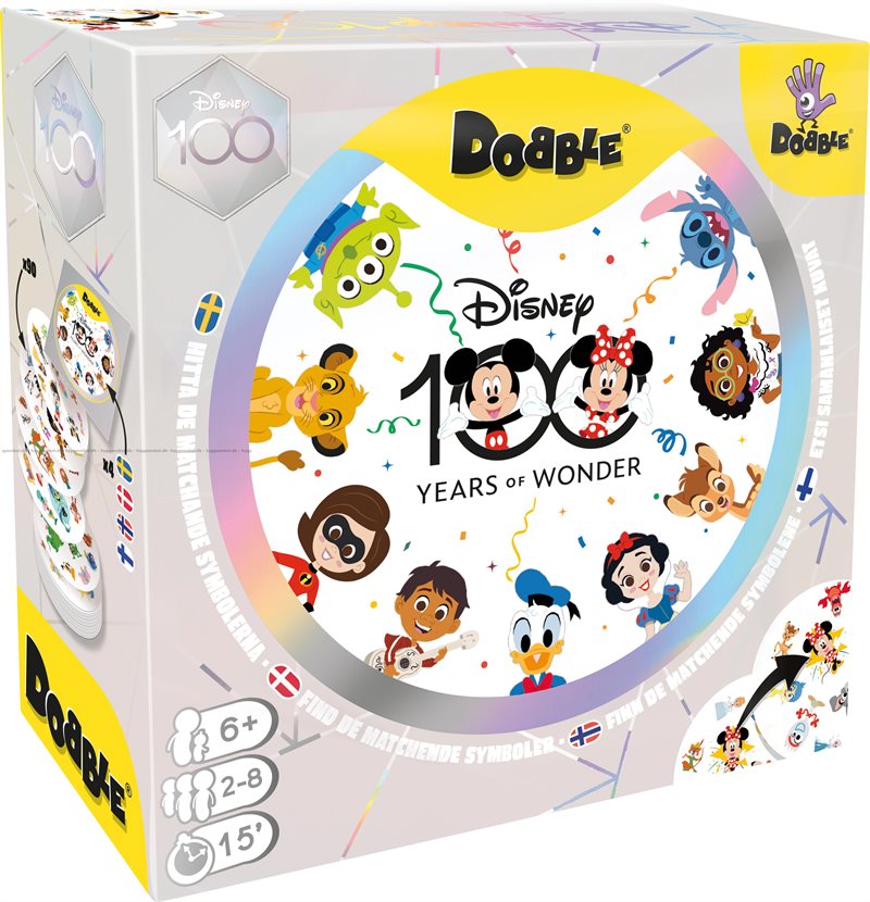 Spel Dobble Disney 100år av fantastiska äventyr