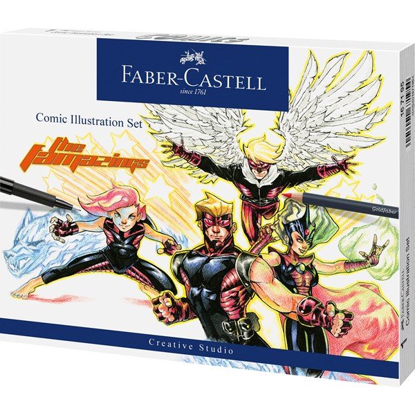 Ritpennset Faber-Castell Pitt Artist Comic Illustration Set