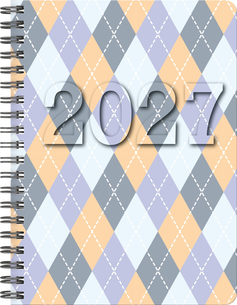 Designkalender - A6 Argyle 12 mån FSC