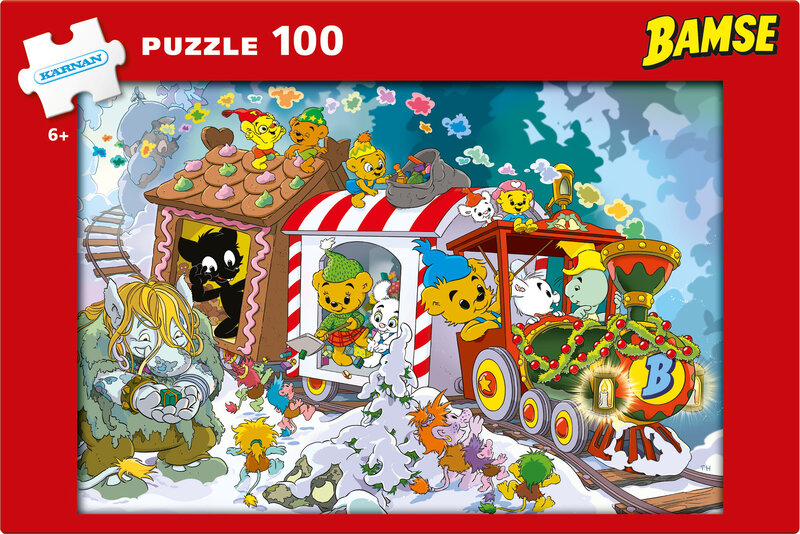 Pussel Bamse Jul 100 bitar