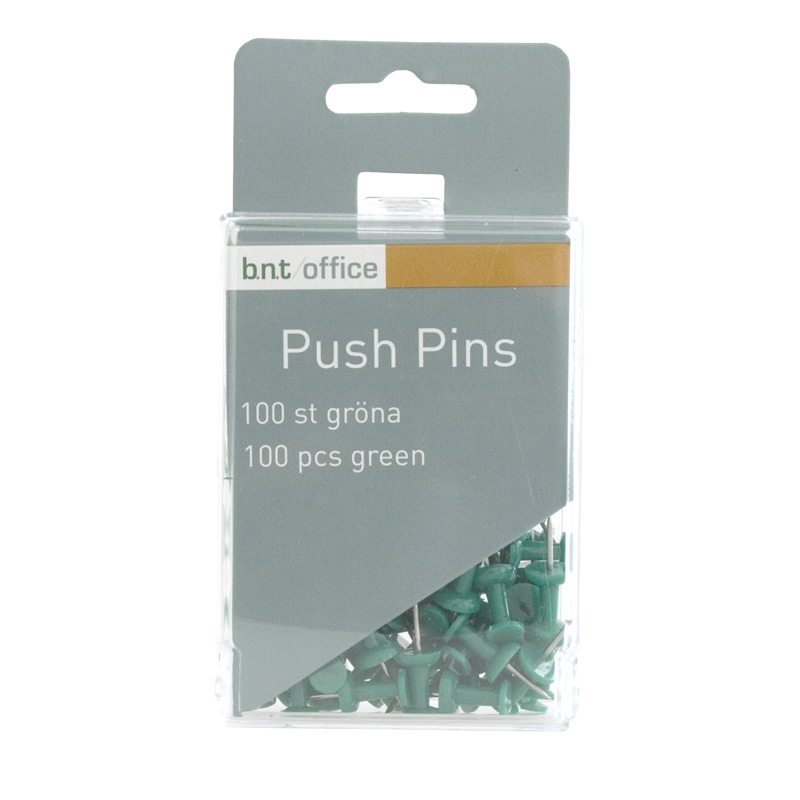 Push Pins 100st, Grön