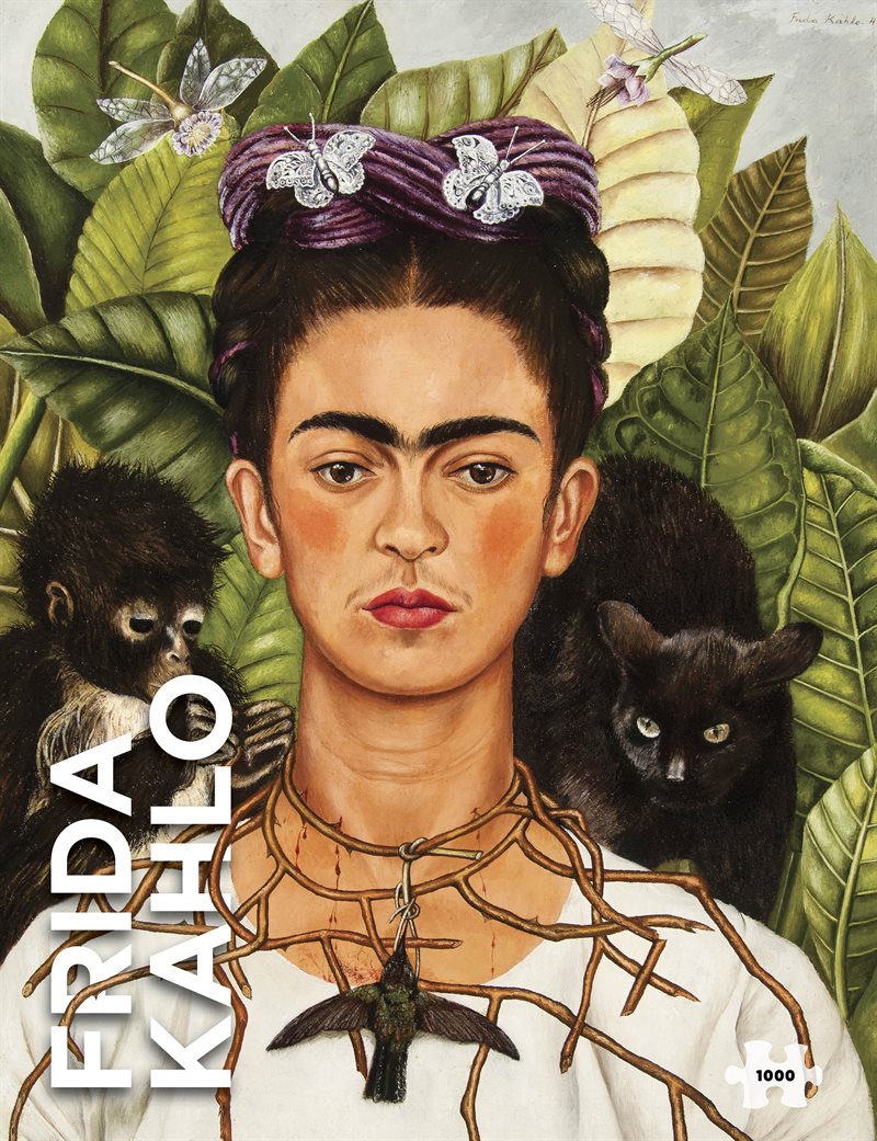 Frida Kahlo: Self-Portrait with Thorn Necklace and Hummingbird 1000-Piece Jigsaw Puzzle