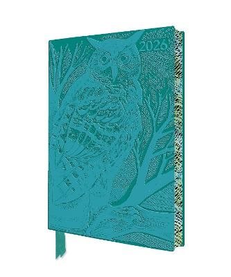 Angela Harding: Long Eared Owl 2026 Artisan Art Vegan Leather Diary Planner