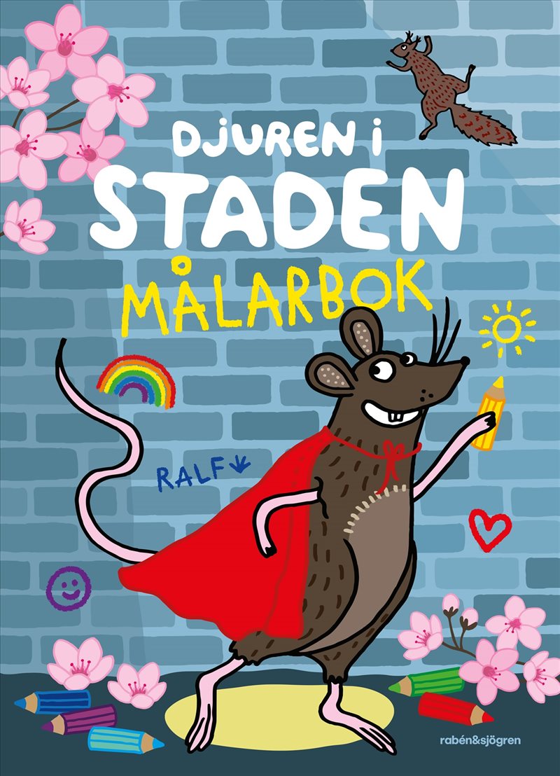 Djuren i staden målarbok