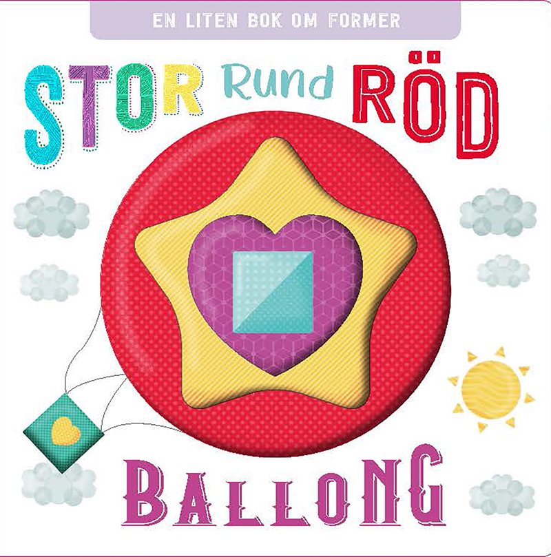 Stor, rund, röd Ballong