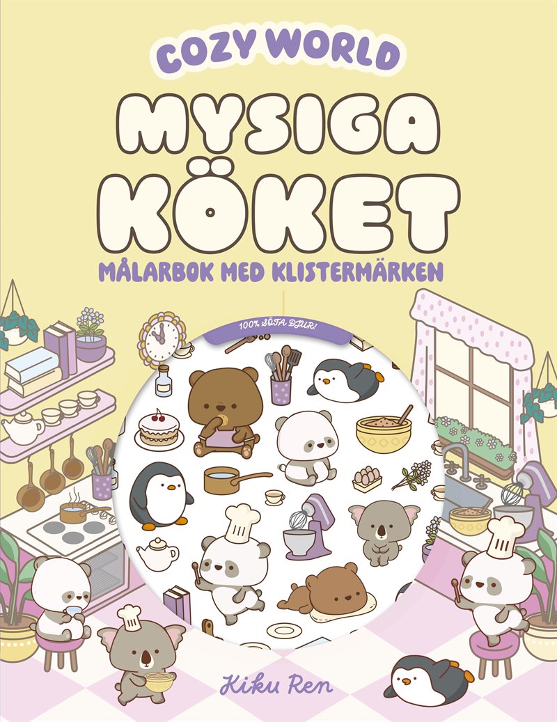 Mysiga köket : Målarbok med klistermärken