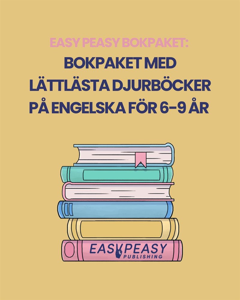 Bokpaket med lättlästa djurböcker på engelska för 6-9 år 