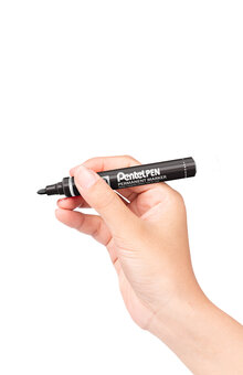 Märkpenna perm. PENTEL N50 rund svart