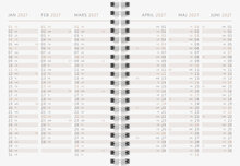 Designkalender - A6 Argyle 12 mån FSC